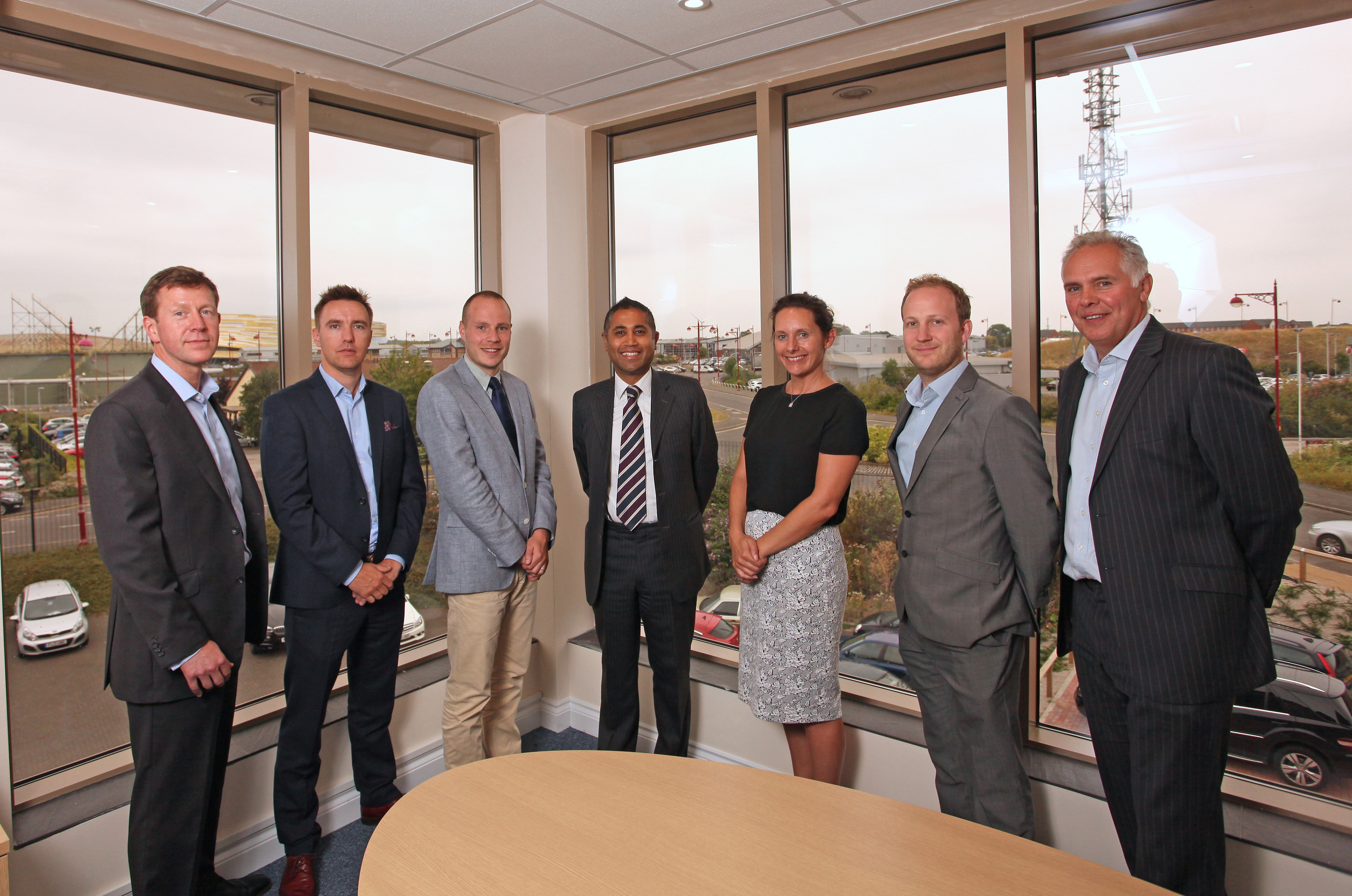 Left to right: Andrew Pilkington, managing partner, Alan Mercer, business development director, Chris Wright, Commercial Property Surveyor at BB&J Commercial, Ranjit Banwait, Leader at Derby City Council, Lindsey Hatfield, Commercial Develo…