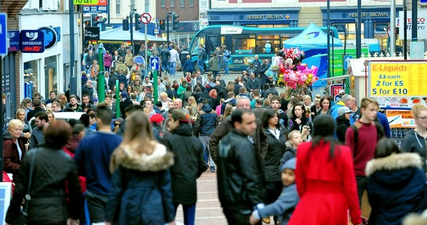 Derby's high street over Black Friday weekend (28th-30th November, 2014).