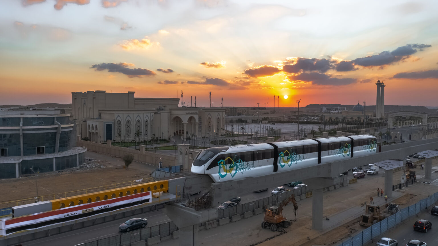 Derby-built monorail train completes first Cairo journey - Marketing Derby