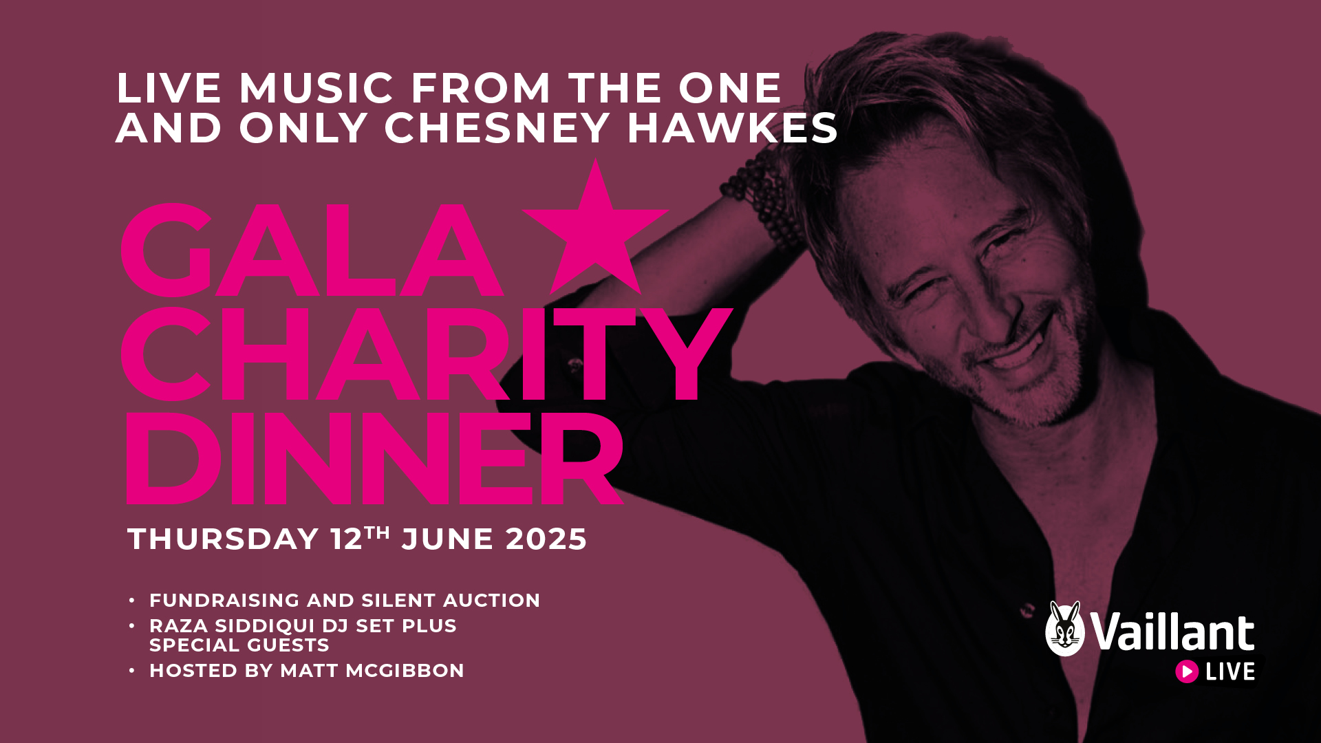 Vaillant Live to host first ever charity gala dinner