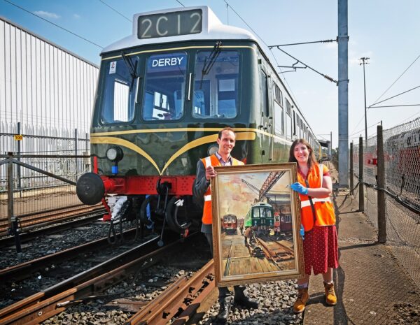 Forgotten painting by renowned railway artist goes on public display