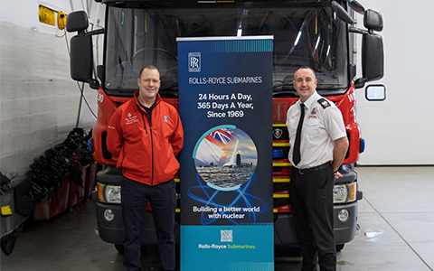 Rolls-Royce donates equipment to mark fire service partnership
