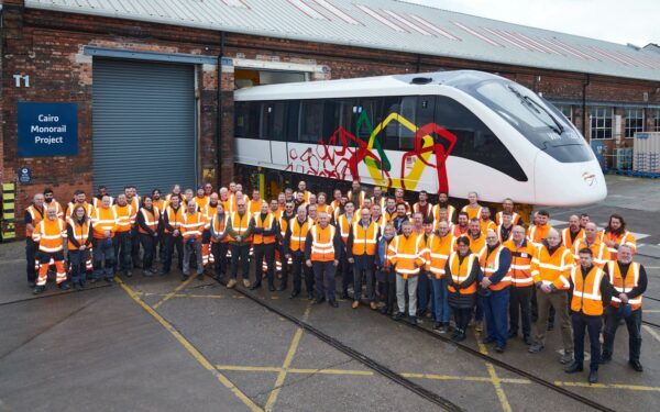 Derby-built trains enter commercial service on Cairo monorail