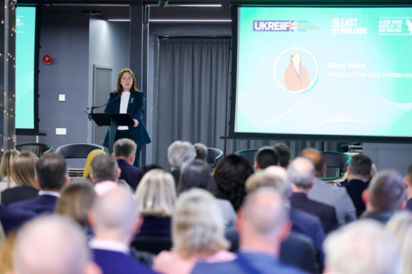 ‘Ambitious and investible’ – East Midlands Mayor unveils UKREiiF plans in Derby