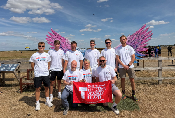 Construction firm staff complete cancer charity skydive