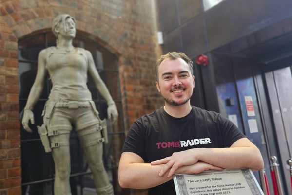 Lara Croft statue finds temporary home at the city’s Museum of Making